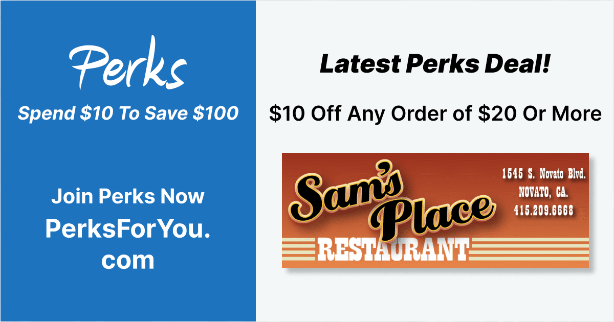 $10 Off Any Order of $20 Or More at Sam's Restaurant